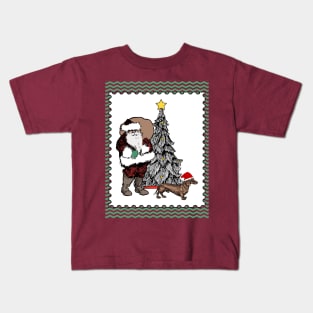 Santa and His Dachshund Kids T-Shirt